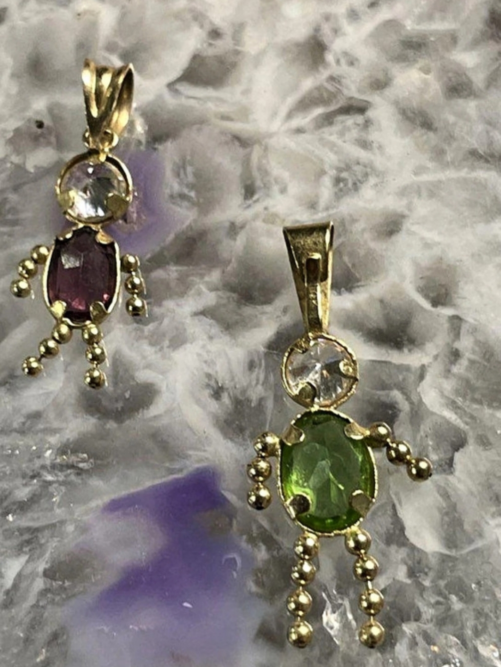 Vintage 14k Yellow Gold  Birthstone
